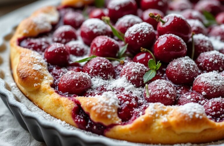 clafoutis aux cerises congelées
