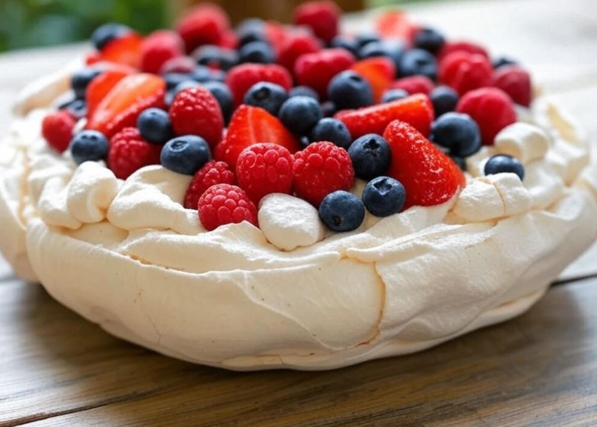 Pavlova aux fruits rouges