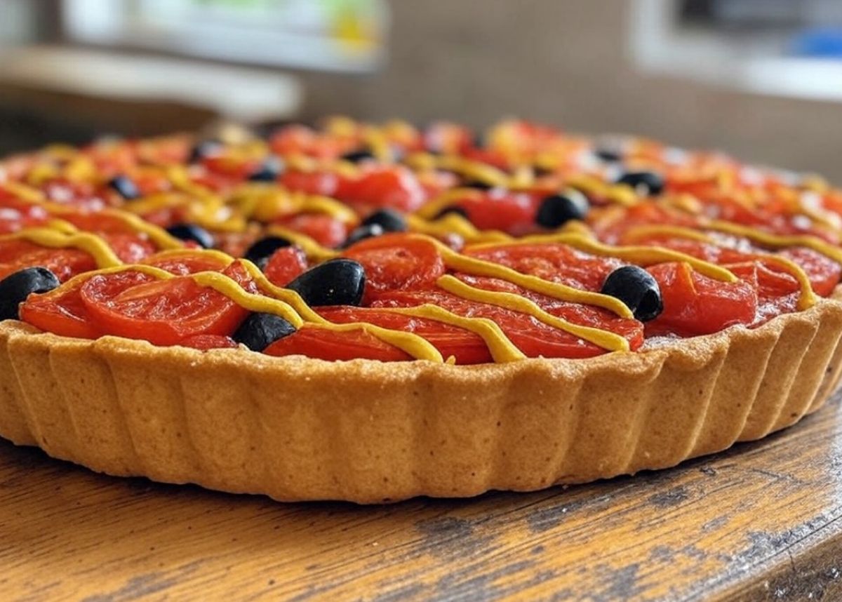 Tarte à la tomate moutarde