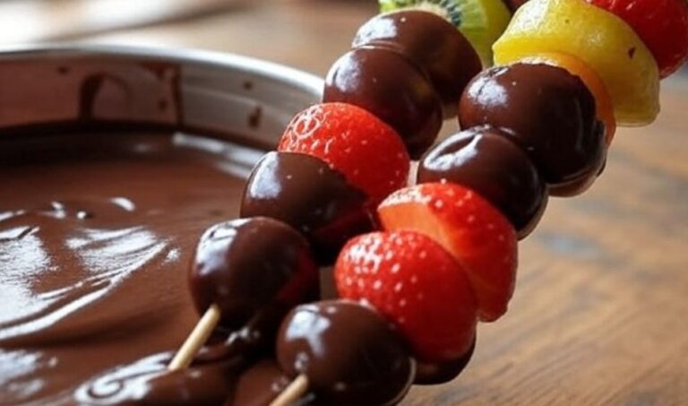 Brochette de fruit au chocolat