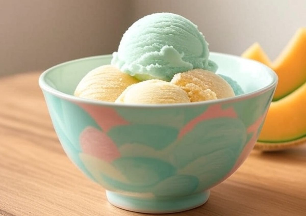 Glace au melon sans sorbetière