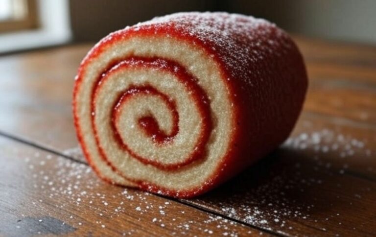 Roulé à la fraise