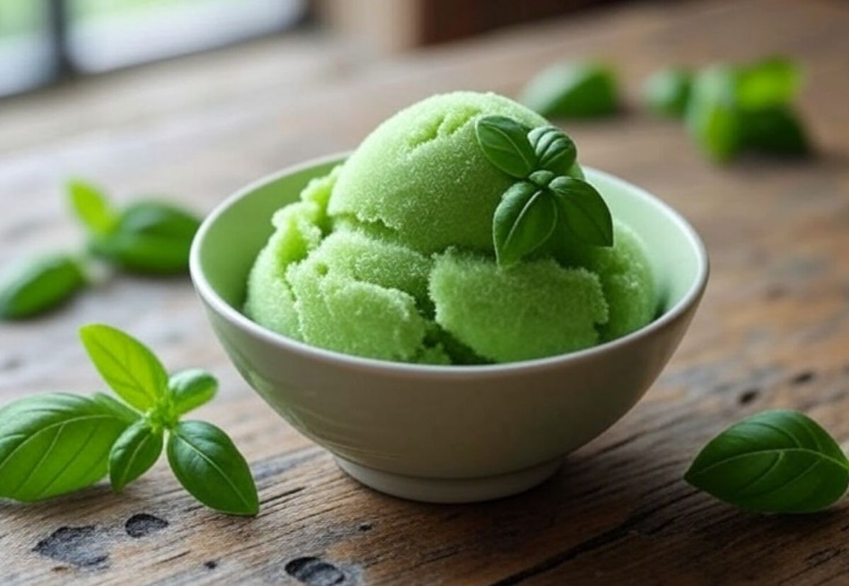 sorbet au basilic