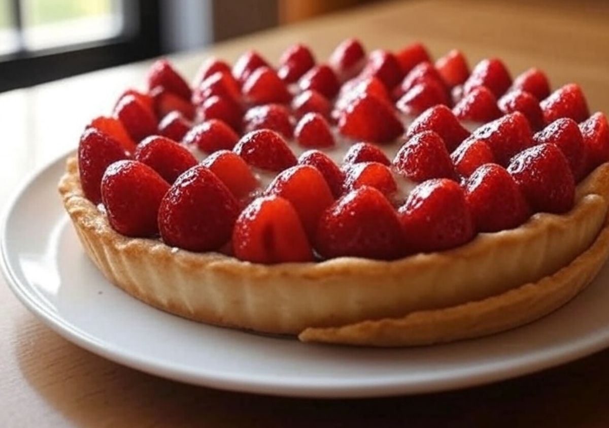 tarte aux fraises sans crème pâtissière