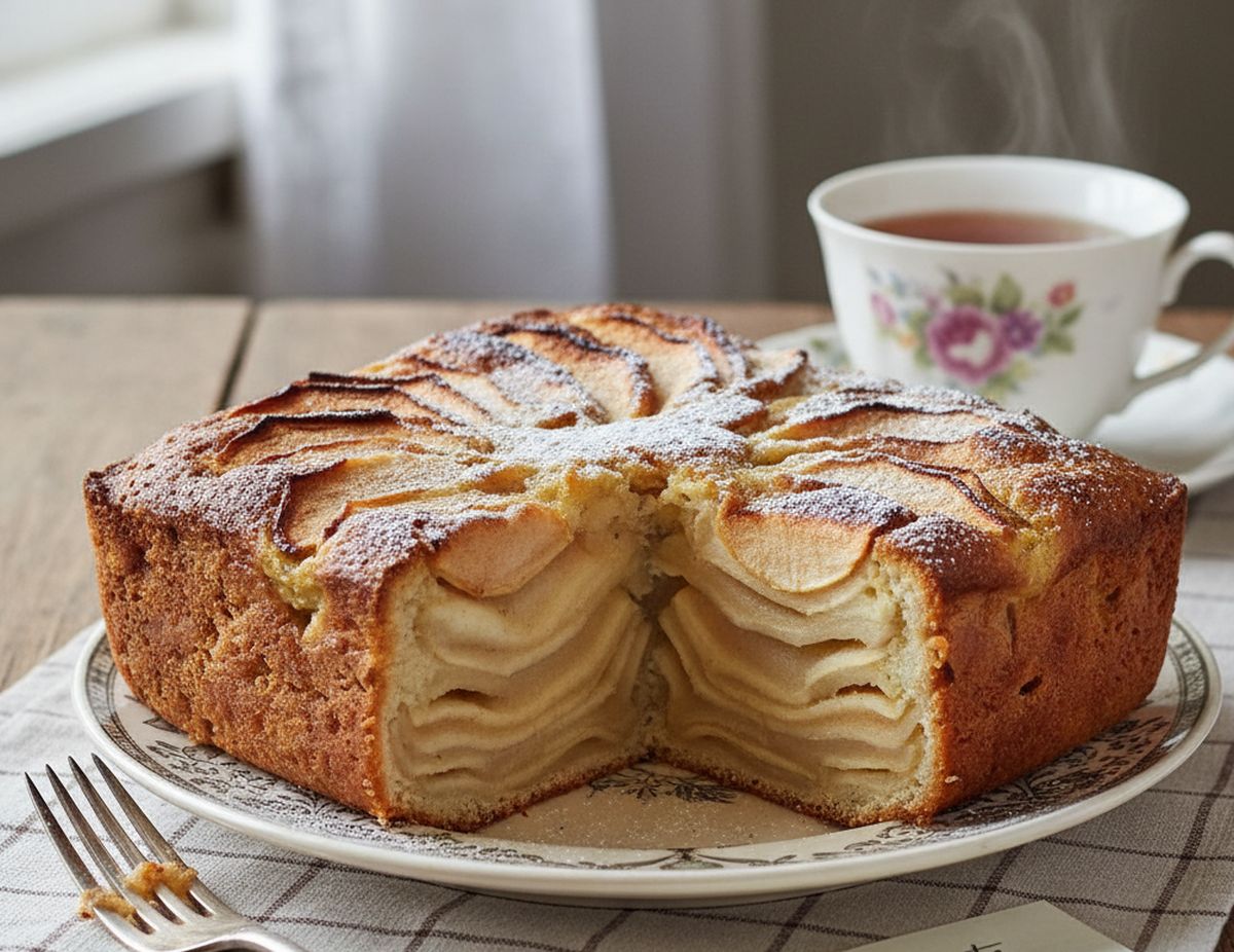 Gâteau invisible aux pommes de mamie
