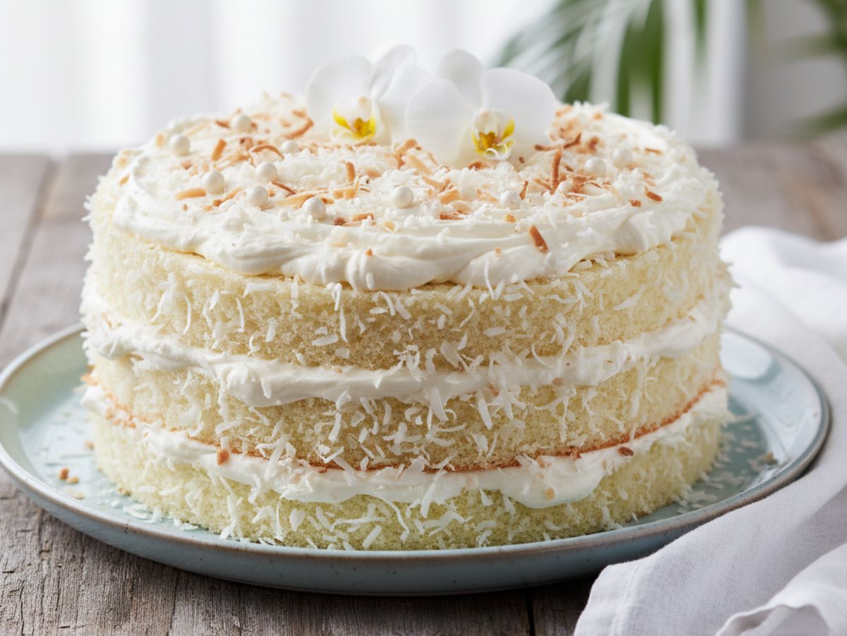 Gâteau léger à la noix de coco recette facile pour un dessert aérien