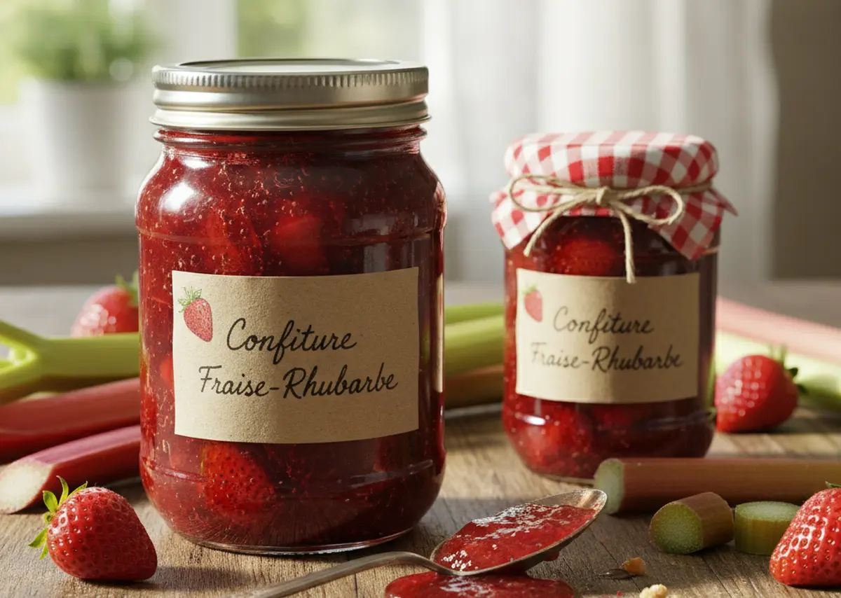 Confiture fraise rhubarbe : recette maison facile pour le printemps