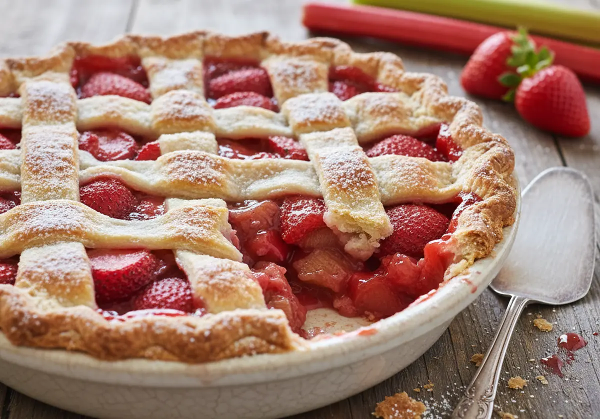 Tarte rhubarbe et fraises recette facile et gourmande à réaliser chez soi