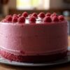 gâteau moelleux aux framboises congelées