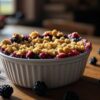 crumble aux mûres sauvages fraîches